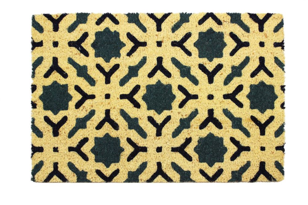 Tapis d'entrée coco imprimé Kimli 40 x 60 cm