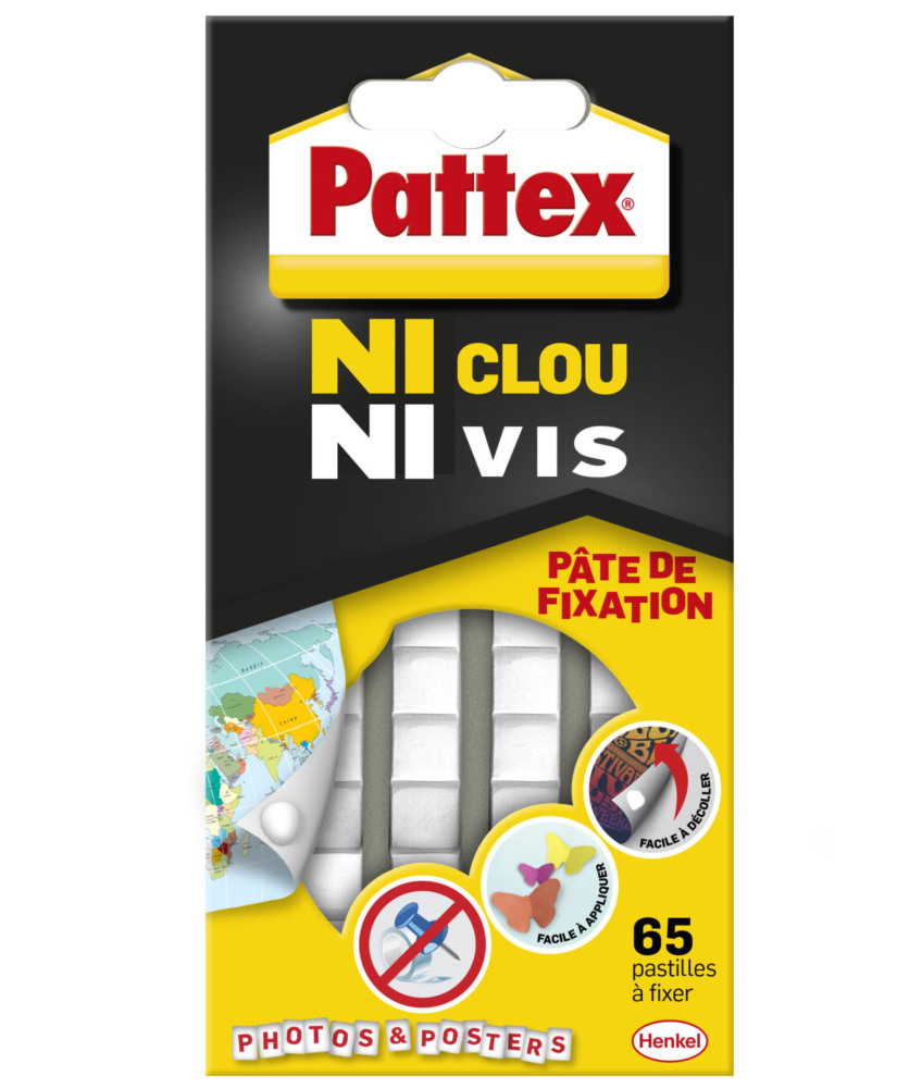 Pattex NCNV Pâte de Fixation Blister 65 pastilles à fixer