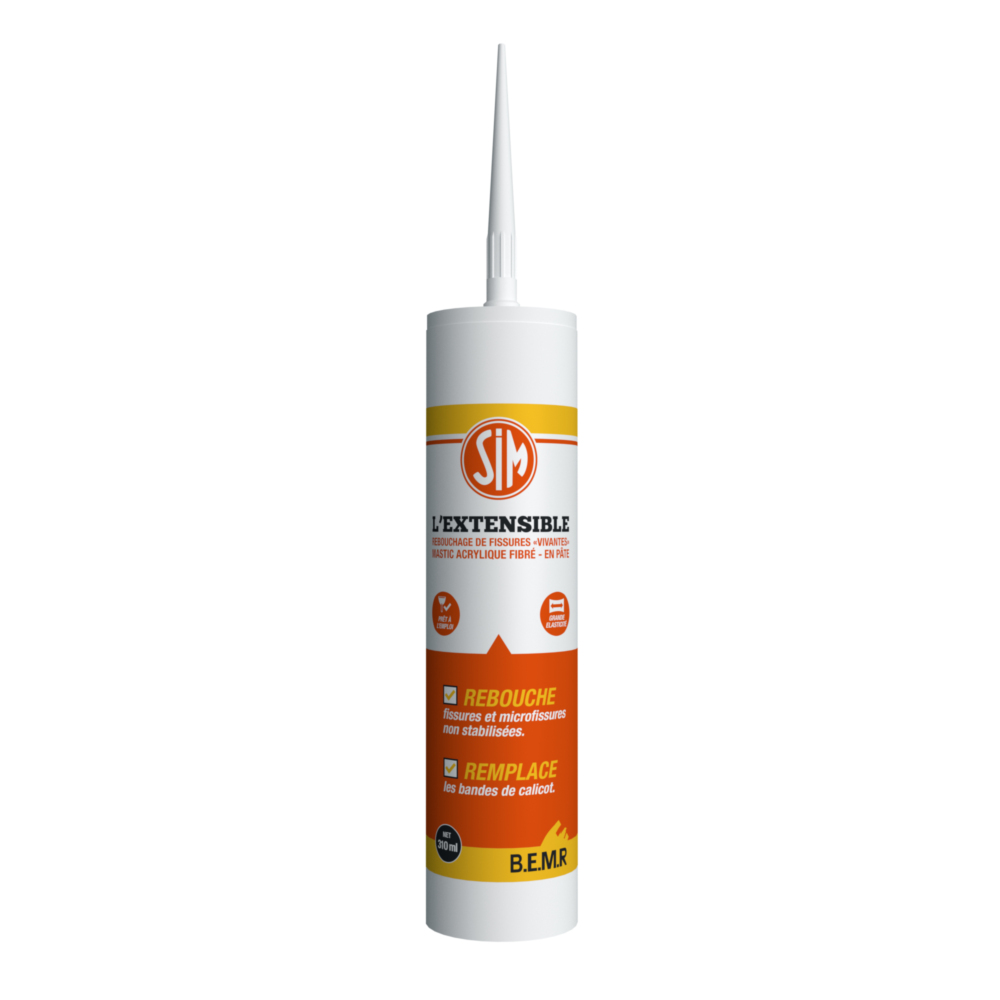 Sim l'Extensible Mastic Acrylique Fibré en Pâte Cartouche 310 ml