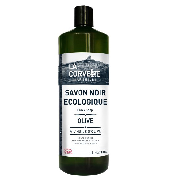 Savon Noir liquide multi-usages à l'Huile d'Olive La Corvette 1L