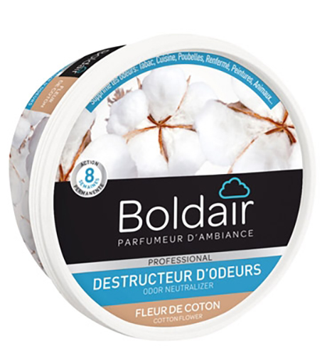 Destructeur d'odeur en gel Senteur Fleur de Coton 300g dans son pot