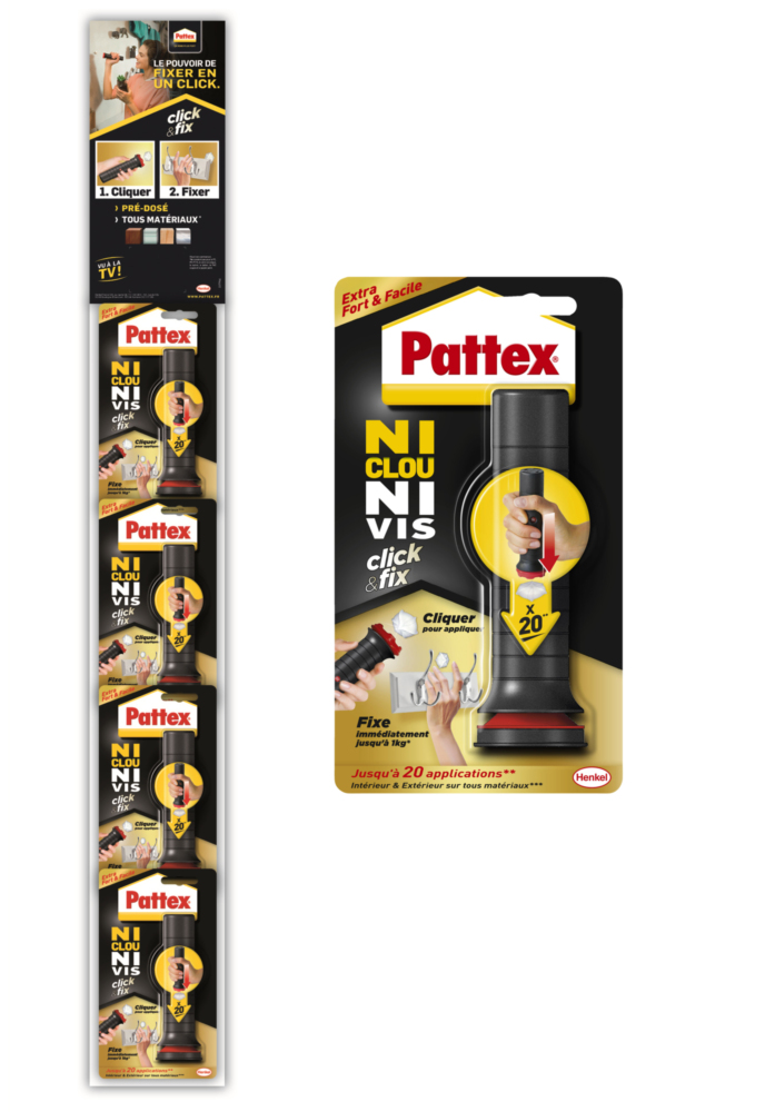 Pattex Colle NCNV Clic & Fix 30gr Bande Cross 24 unités