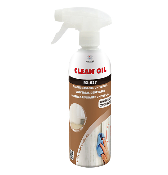 Pulvérisateur de 750 ml RX-527 Clean Oil pour nettoyage et traitement antimousse des surfaces de bâtiment.