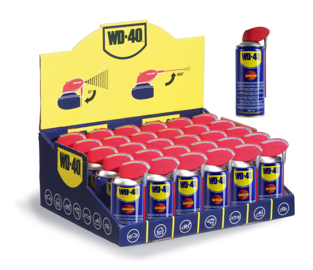 WD40 350ml aérosol double position Box de 30 unités