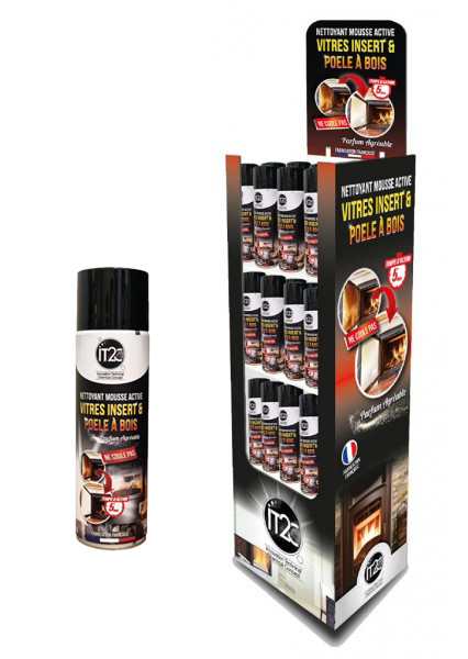 Box Vide IT2C Nettoyant Vitre Poële à Bois et Insert 500 ml pour 60 Aérosols