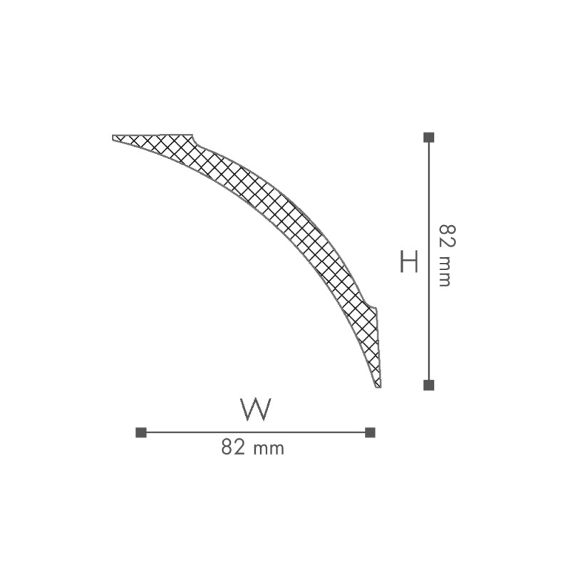 Moulure NE3 Nomastyl Pure 82x82mm  2m