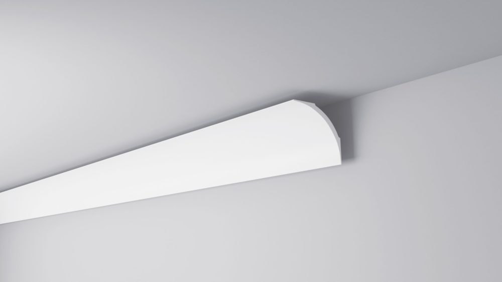 Moulure NE4 Nomastyl Pure en polystyrène 100x100mm pour décoration murale et plafond