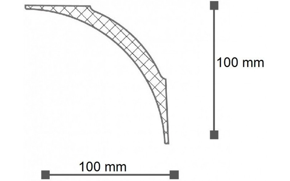 Moulure NE4 Nomastyl Pure 100x100mm  2m