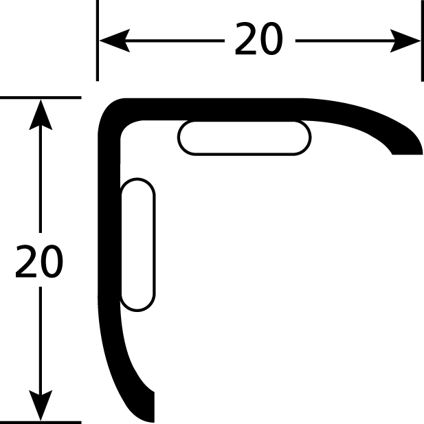Cornière d'Angle Métallique Adhésif 20x20 mm