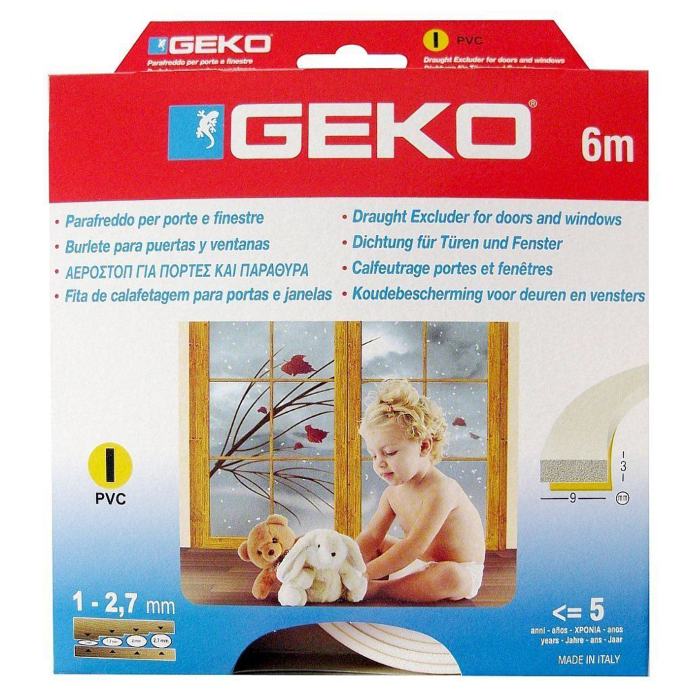 Geko Joint mousse PVC Profil I 9mmx3mmx6ml