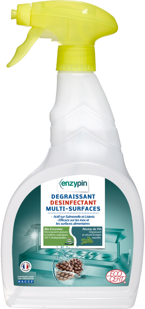 Enzypin Dégraissant Désinfectant Multi-Surfaces vapo 750ml