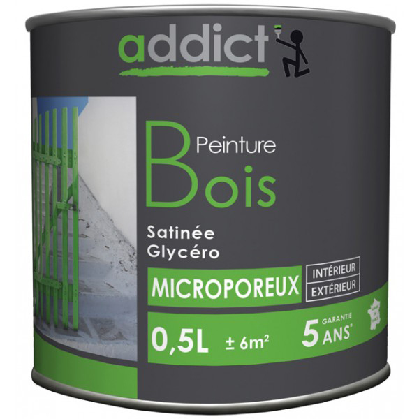 Peinture Bois Satin Microporeuse 0.5L