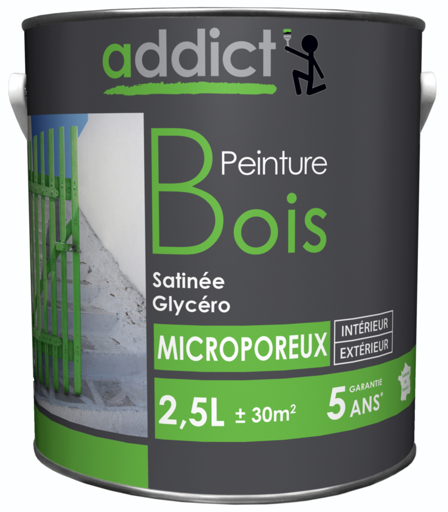 Peinture Bois Satin Microporeuse 2.5L