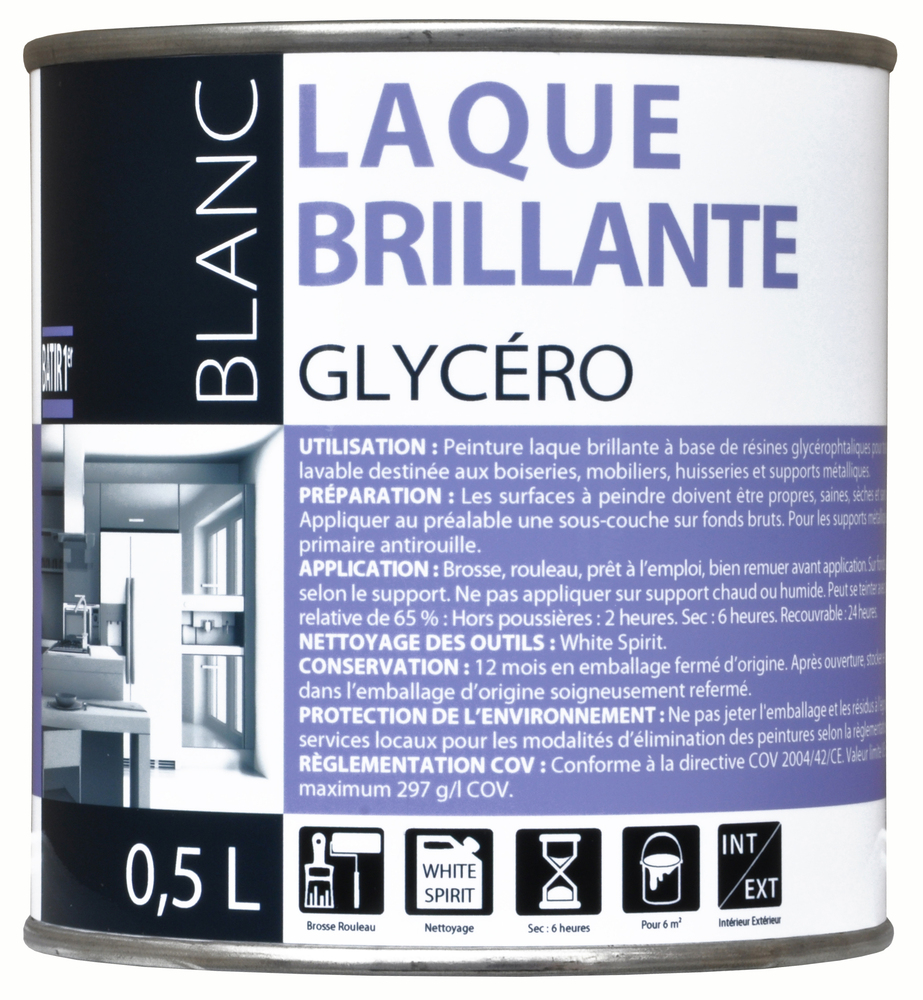 Batir 1er Laque Glycéro Brillant 0.5L