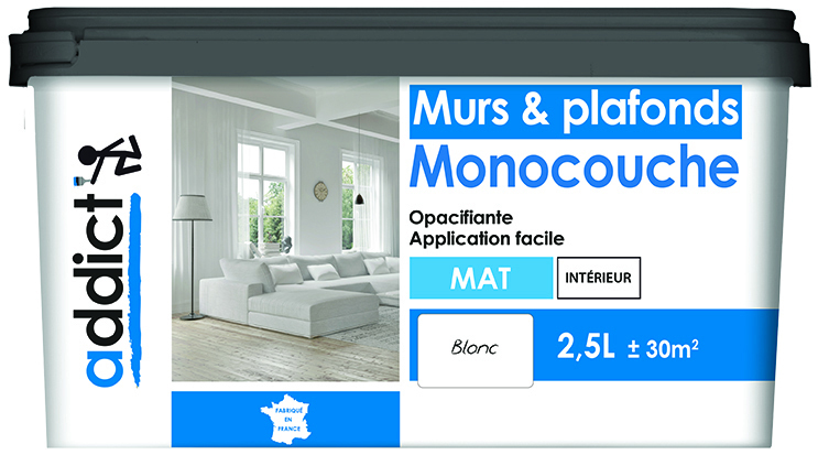 Addict Murs & Plafonds Monocouche Acrylique Mat 2.5L