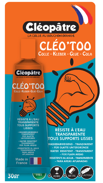 Cléopâtre colle Cléotoo Cléo'Tech tube 30g sous blister CLEOPATRE