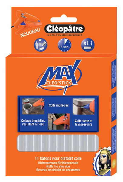 Bâtonnets de Colle Pistolet Cléo'Stick Max Boite de 11 