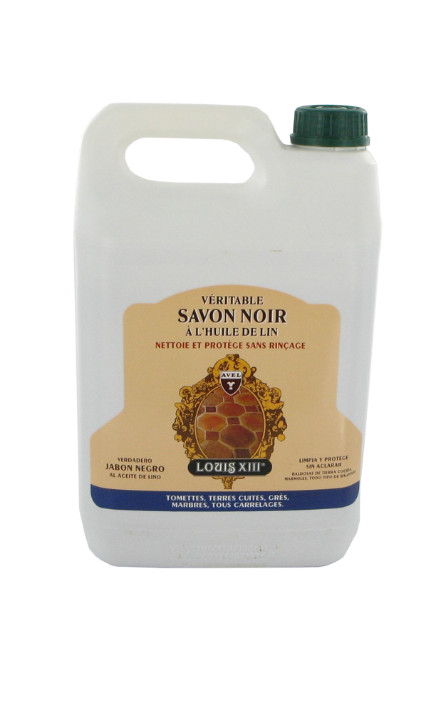 Véritable Savon Noir Louis XIII 5L en bidon pour le nettoyage et l'entretien des sols