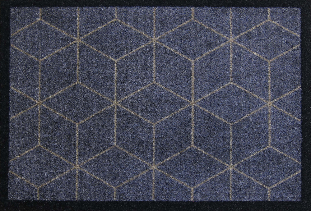 Tapis Géometrical Anthracite Beige 50 x 70 cm