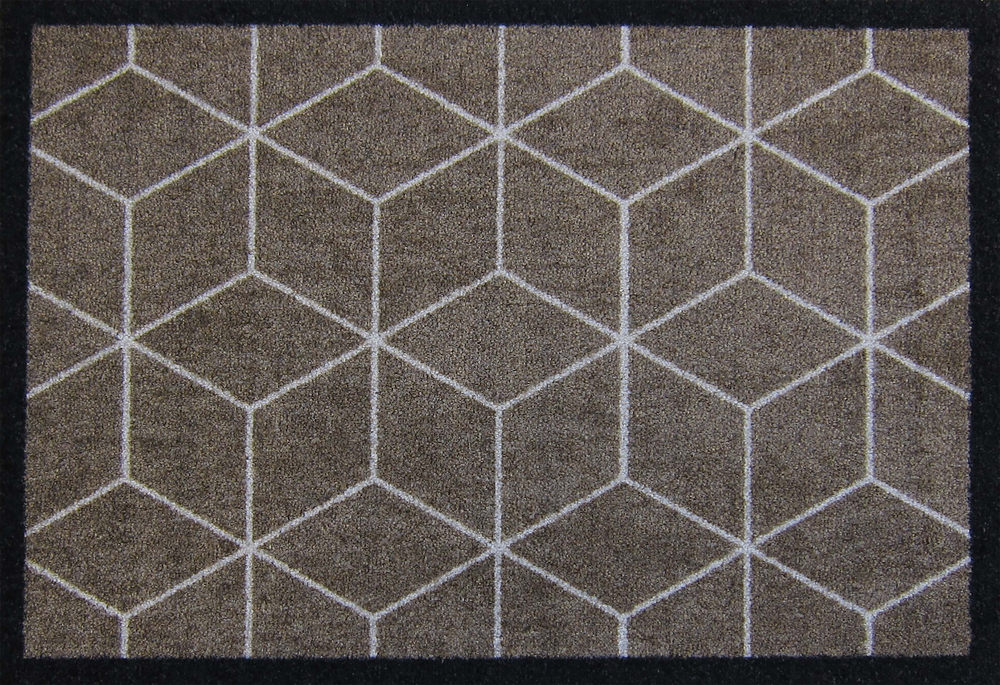 Tapis Géometrical Beige 50 x 70 cm