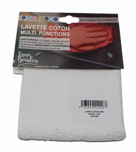 Épongette Blanc Pour le Cuir 32 x 32 cm 100% Coton