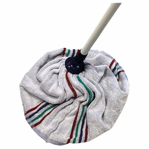 Wassingue serpillère en coton forme jupe pour balai à vis, blanche et ultra-absorbante