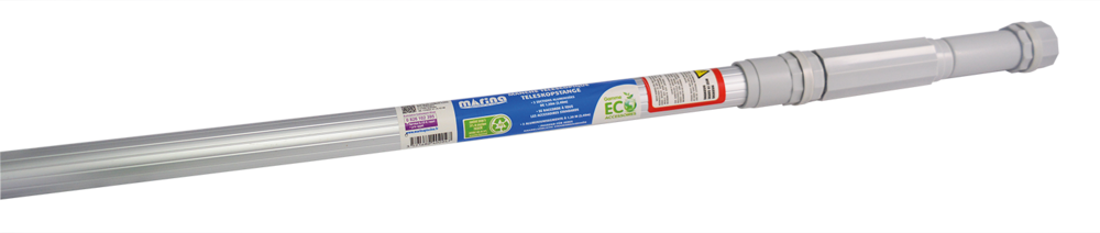 Manche télescopique 3x1m pour l'entretien des piscines, extensible en aluminium.
