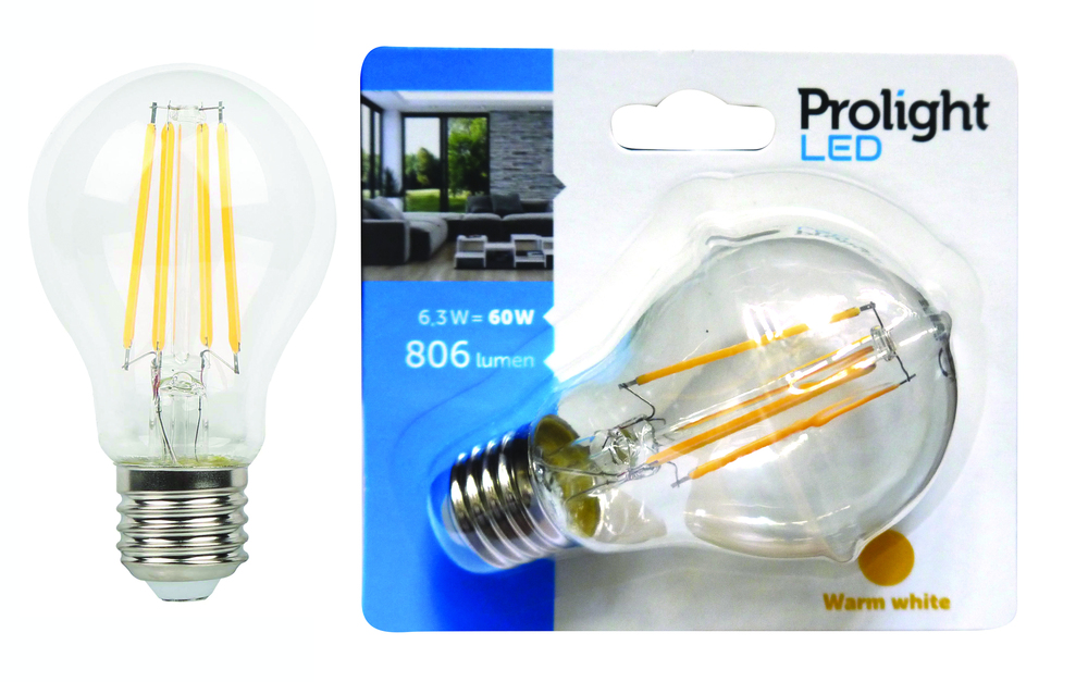 Ampoule Classic Poire LED Filament E27 WW Transparente