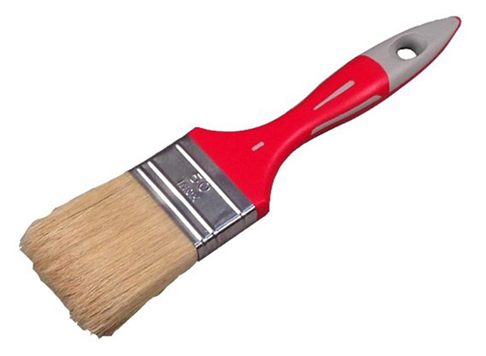 Pinceau plat Bi-Matière T40 Cross taille 12 pour peinture mate et satinée avec manche ergonomique