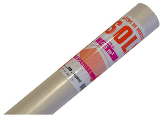 Bâche de Protection Standard en rouleau 3 x 15 m pour travaux de peinture