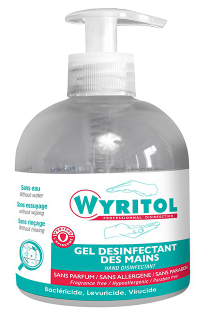 Gel Hydro Alcoolique Mains Flacon Pompe 300 ml