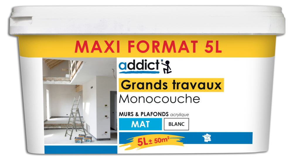 Addict Grands Travaux Mat Monocouche 5L Maxi Format
