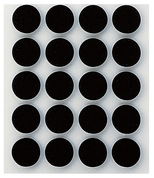 Patin Mousse Adhésif Anti-Dérapant Ø17 mm Noir (x20)