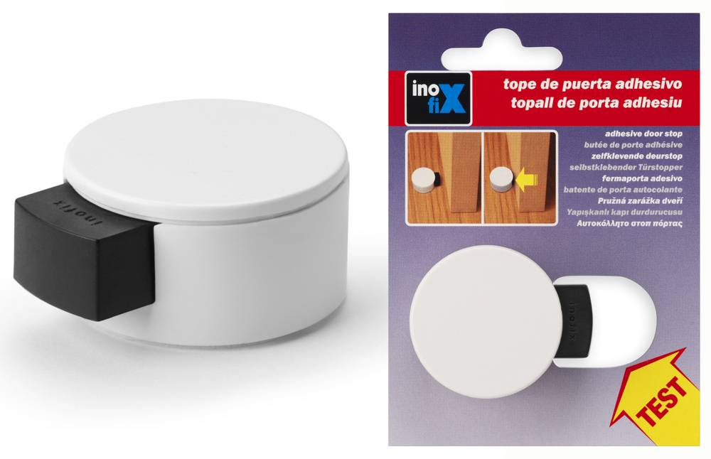 Butée de Porte Avec Amortisseur Ronde Ø40 mm Blanc