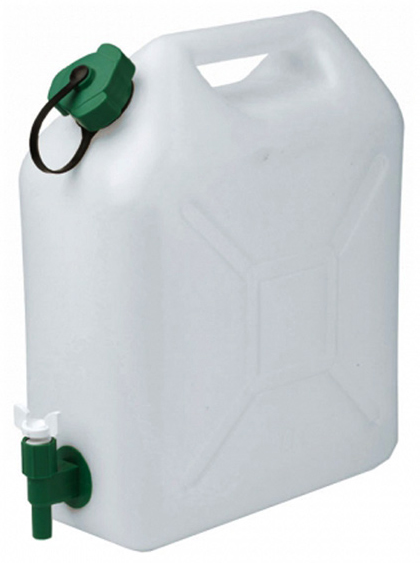 Jerrican en plastique alimentaire 15 litres avec robinet et poignée