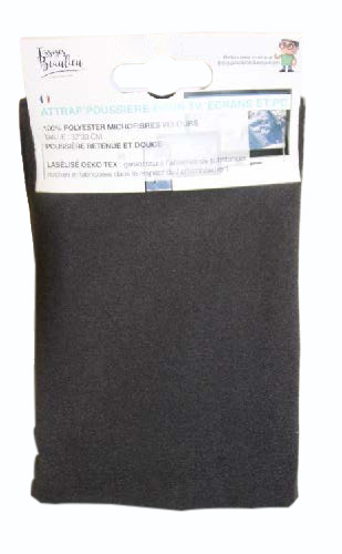 Attrape Poussière Écrans 100% Microvelours Gris 32 x 30 cm