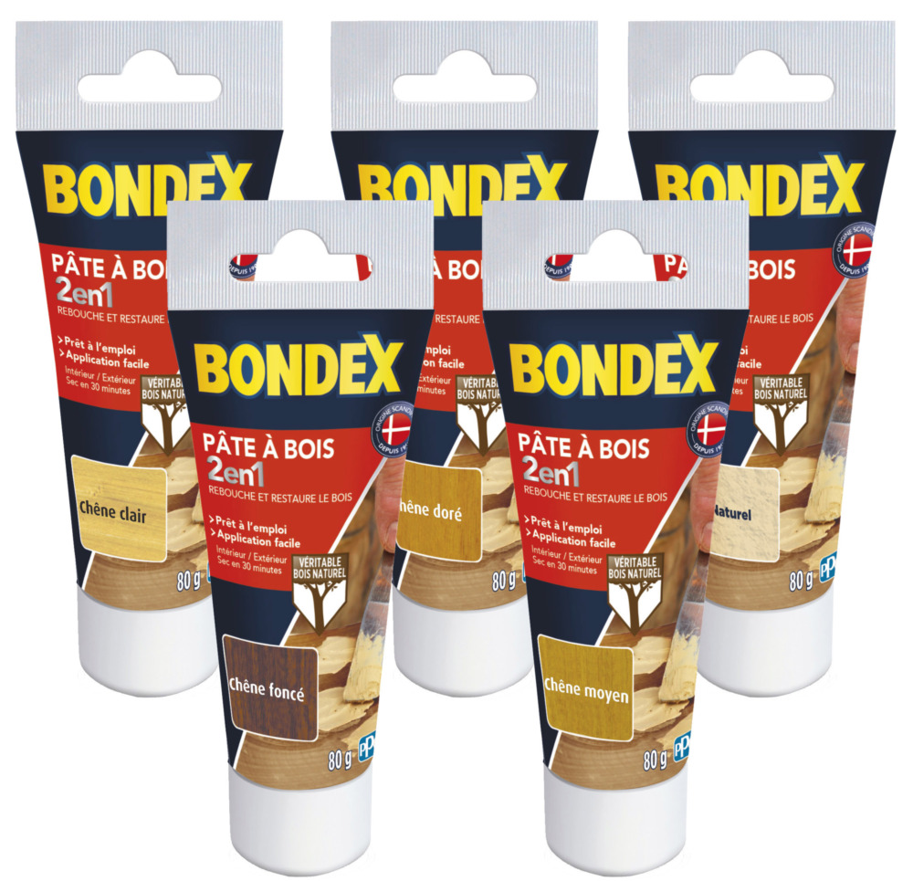 Pâte à Bois 2en1 en Tube de 80g BONDEX