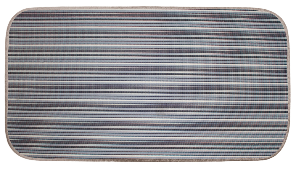 Tapis Antidérapant Madras 50x75cm Gris Accrochable