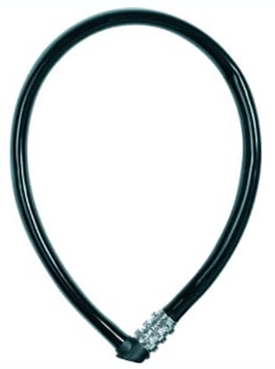 Antivol câble à chiffre noir 0.65 m, flexible et facile à utiliser