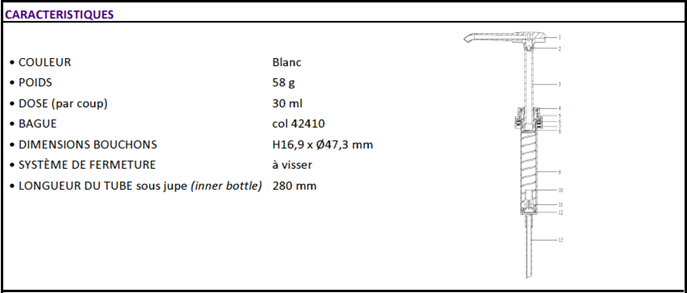 Pompe Doseuse Pour Bidons de 5L Blanche