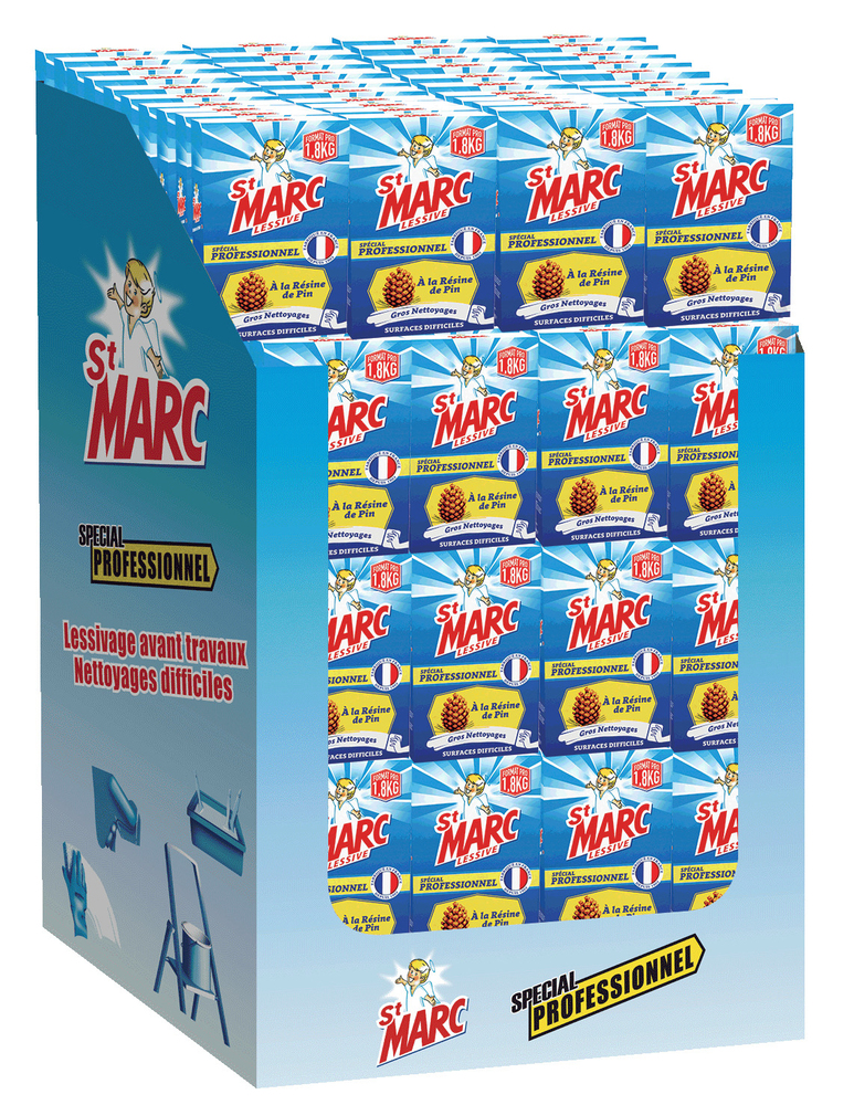 Lessive Saint Marc Professionnelle 1.8kg Box de 96 paquets ST MARC