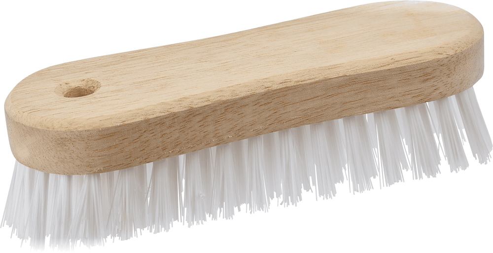 Brosse de ménage bombée en nylon de 18 cm avec manche ergonomique