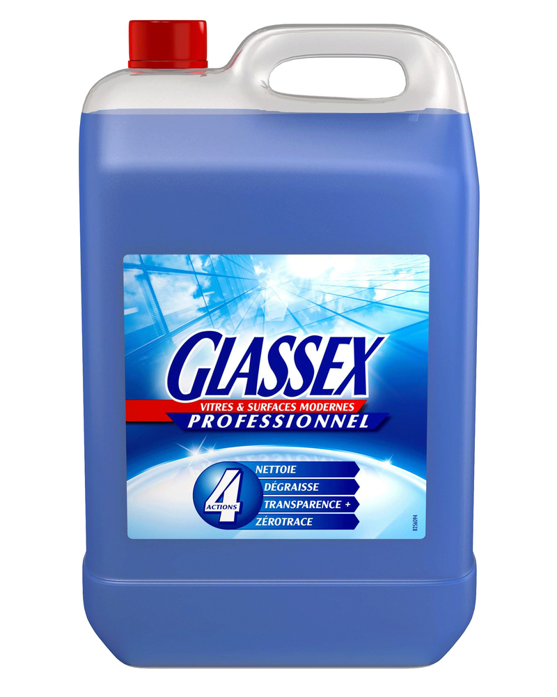 Glassex Professionnel Vitres & Surfaces Brillantes 5L