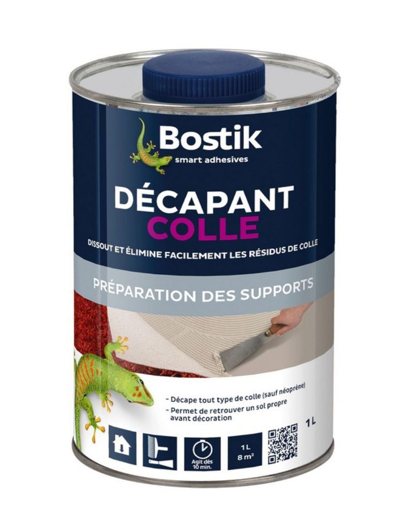 Décapant colle liquide 1 litre pour la préparation et le nettoyage des supports