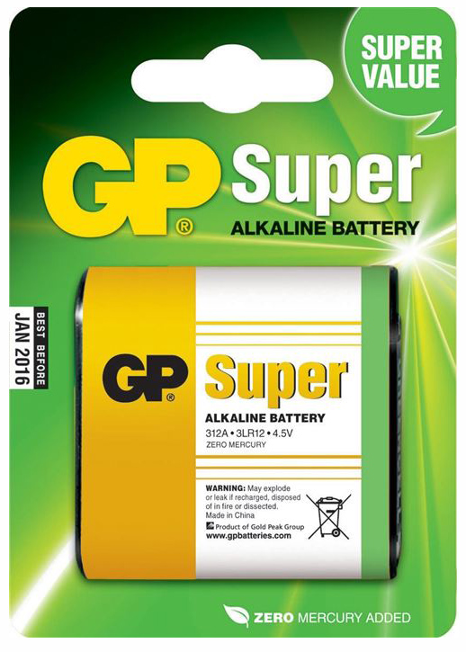 GP Super Alcaline Pile 3LR12 4.5V Blister de 1
