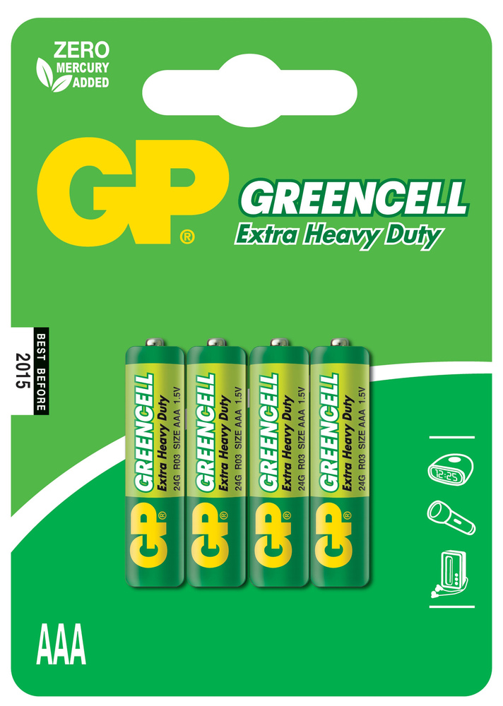 GP Greencell Piles Salines AAA/R03 Blister de 4