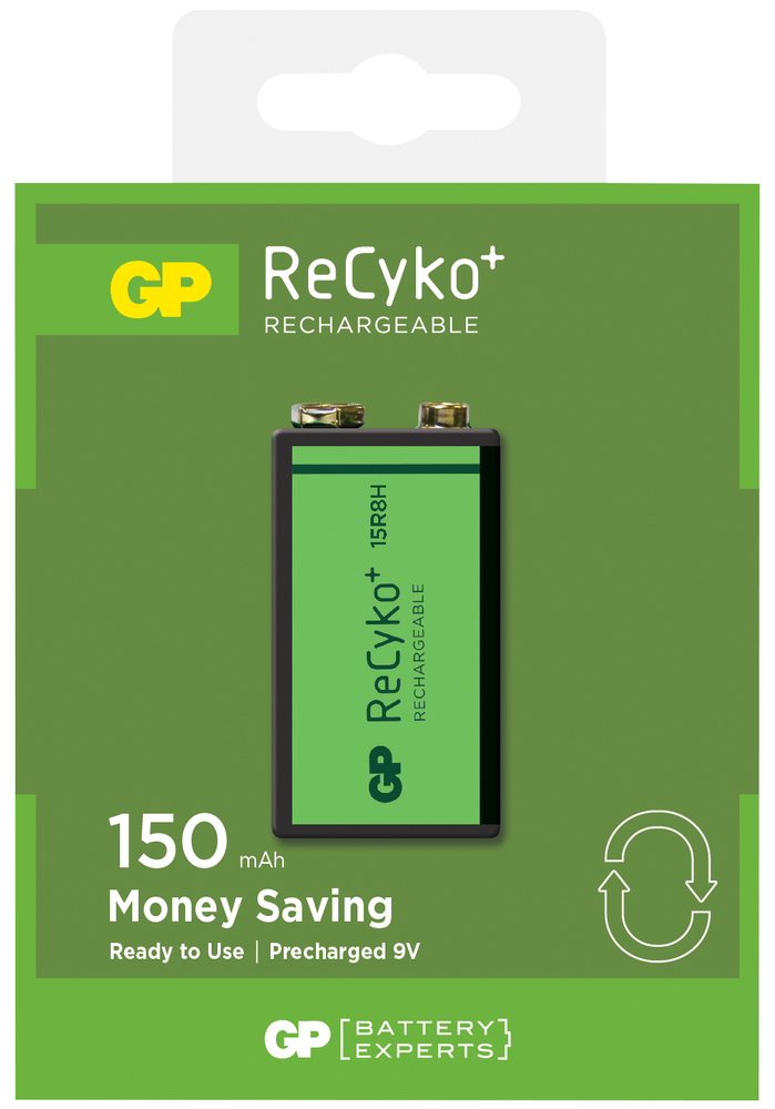 GP Recyko Pile Rechargeable Economique 9V Blister de 1