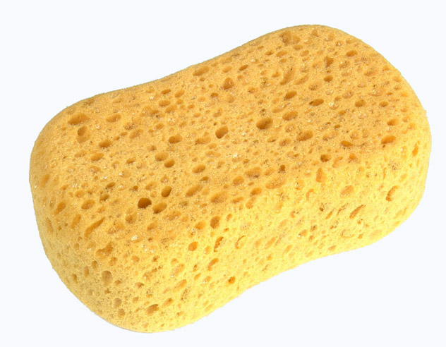 Éponge synthétique chanfreinée OS avec bords biseautés pour le nettoyage multi-usages.