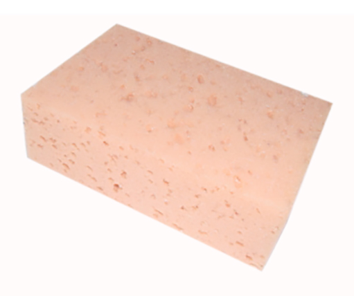 Éponge synthétique rectangulaire grande taille jaune et verte pour le ménage, avec face abrasive