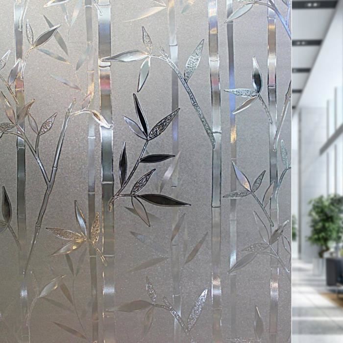 Decovitre Film Adesivo Per Vetri Leaf 3D | Effetto Opaco E Rilievo | Larghezza 90 Cm, Venduto Al Metro | Senza Colla E Riposizionabile - 2